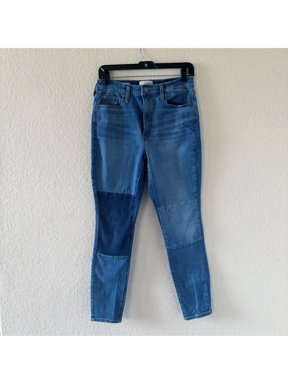 Universal Thread High Rise Skinny Jeans 8/29R Patchwork Medium Wash Denim